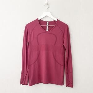 Lululemon Swiftly Tech 2.0 Long Sleeve Top Size 8 Magenta Thumbholes